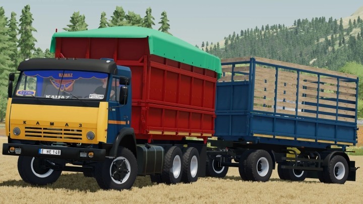 FS22 – Kamaz 55102 & Nefaz 8560 Trailer V1.0