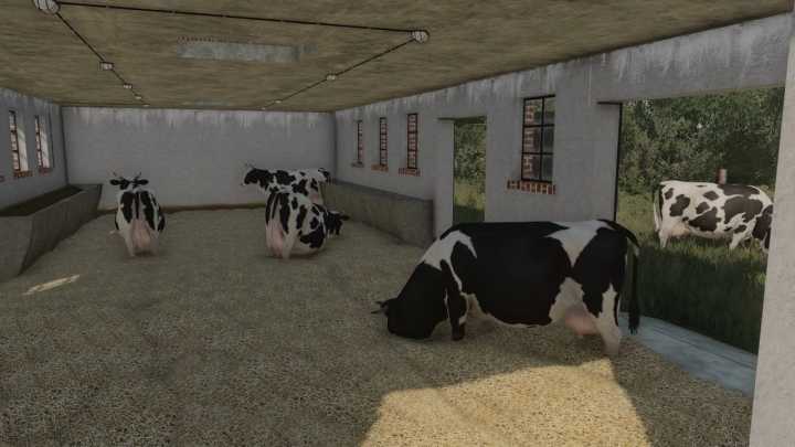 FS22 – Shed With Cows And Garage V1.0