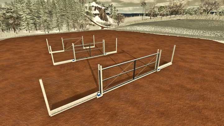FS22 – Wired Fence And Rail Gate V1.1
