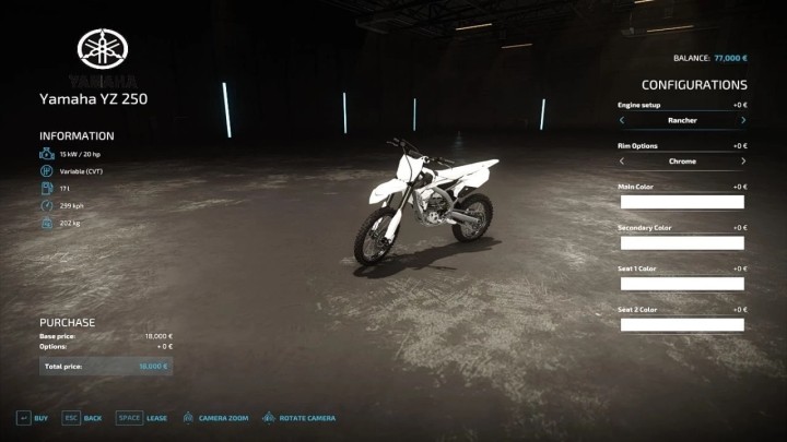 FS22 – Yamaha Yz250 V1.1