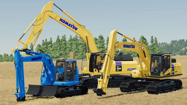 FS22 – Komatsu Excavators Pack V1.0