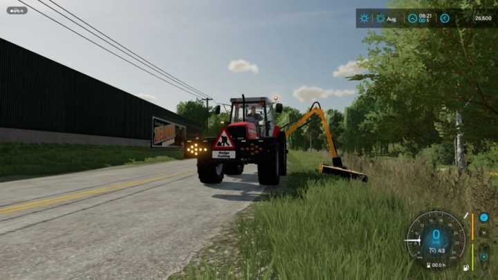 FS22 – Three Point Hedge/Grass Warning Sign V1.0