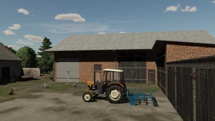 FS22 – Barn With Garage And Chicken Coop V1.0