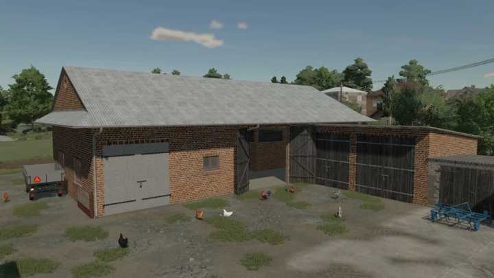 FS22 – Barn With Garage And Chicken Coop V1.0