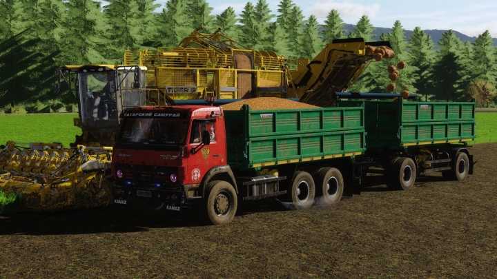 FS22 – Kamaz-55102 Grain+Trailer V1.0