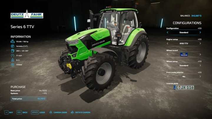 FS22 – Deutz Series 6185 Ttv Rust Edition V1.0