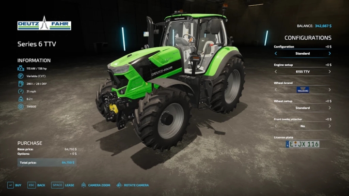 FS22 – Deutz Series 6185 Ttv Rust Edition V1.1