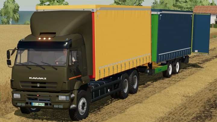 FS22 – Kamaz 6520 Curtain Truck & Krone Tandem Profiliner Trailer V1.0