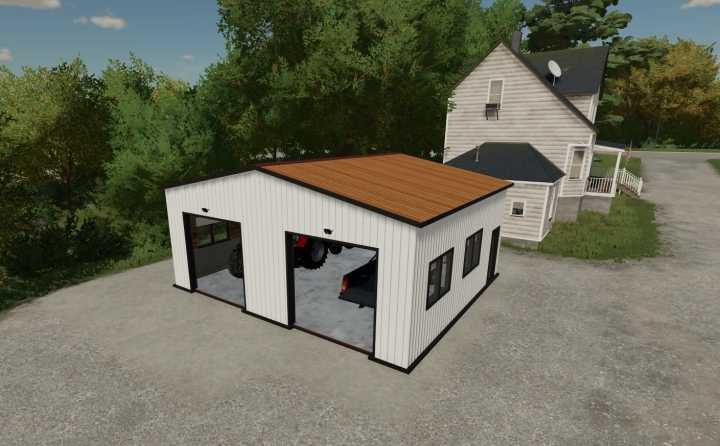 FS22 – Modern Two Car Garage V1.0