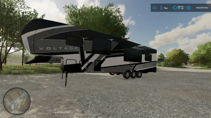 FS22 – Voltage 5Th Wheel Toy Hauler Camper V2.0