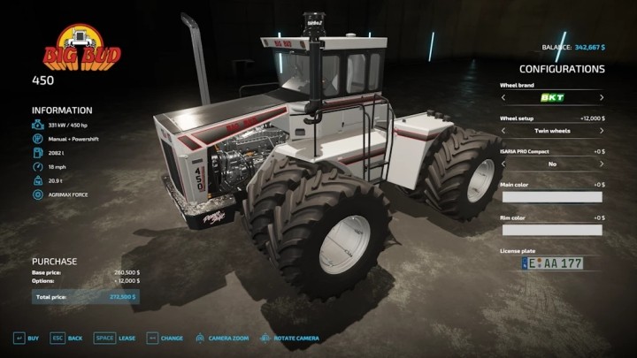 FS22 – Big Bud 450 Rust Edition V1.0