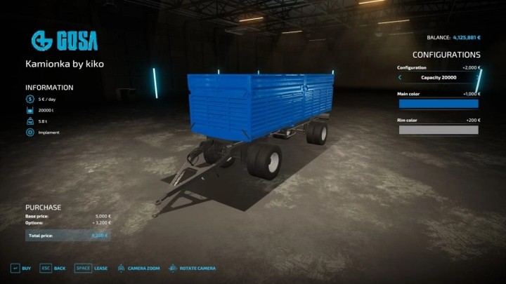 FS22 – Gosa Agricultural Trailer Beta V1.0