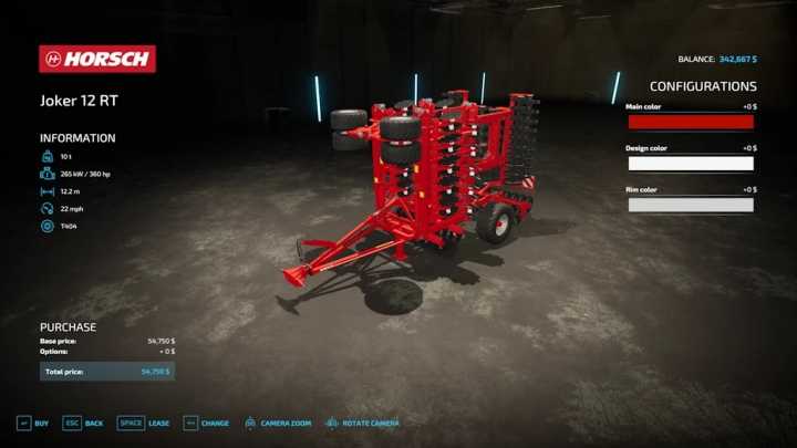 FS22 – Horsch Joker 12Rt Rust Edition V1.0