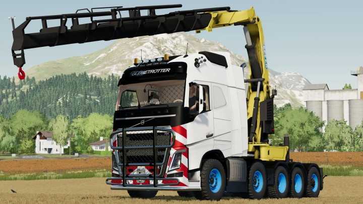 FS22 – Volvo Fh16 Truck With Effer Crane V1.0