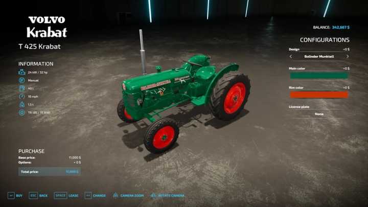 FS22 – Volvo T425 Rust Edition V1.0