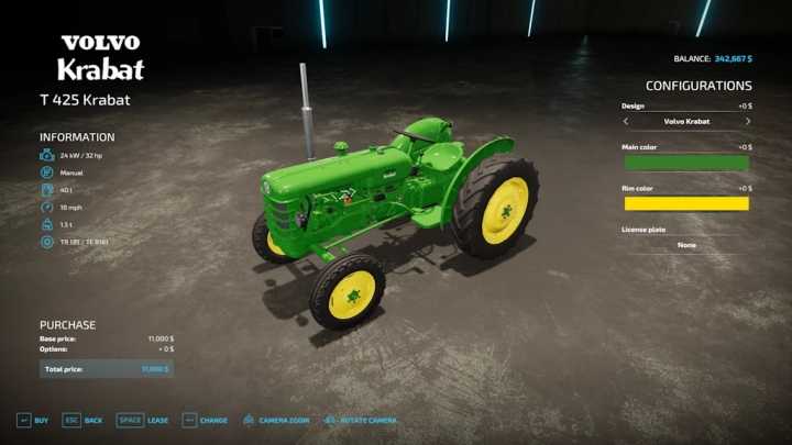 FS22 – Volvo T425 Rust Edition V1.0