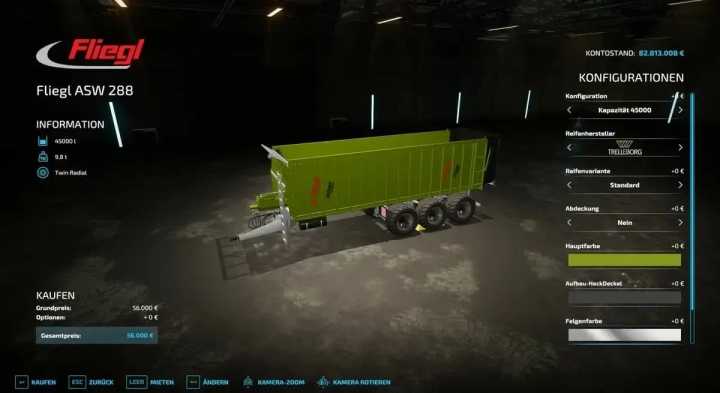 FS22 Fliegl Asw288 Schubboden Multi Trailer V2.3