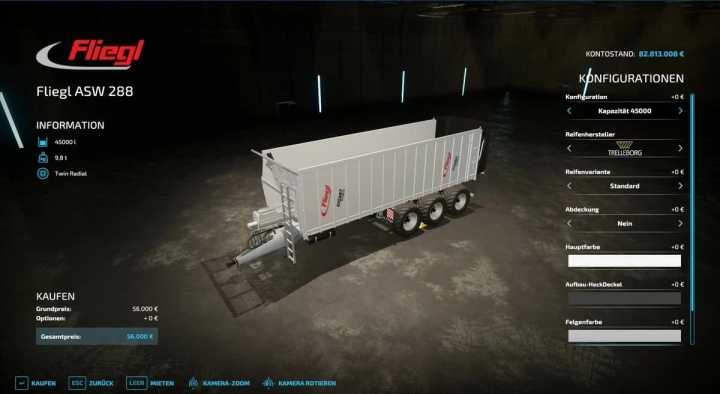 FS22 Fliegl Asw288 Schubboden Multi Trailer V2.3