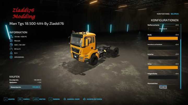 FS22 Man Tgs 18.500 4X4 V1.0