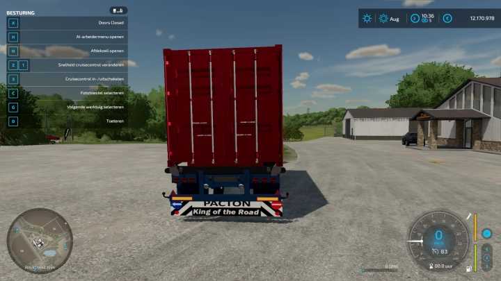 FS22 Volvo F12 En 20Ft En Dtec Chachis V1.0