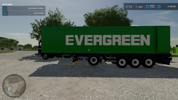 FS22 Volvo F12 En 20Ft En Dtec Chachis V1.0