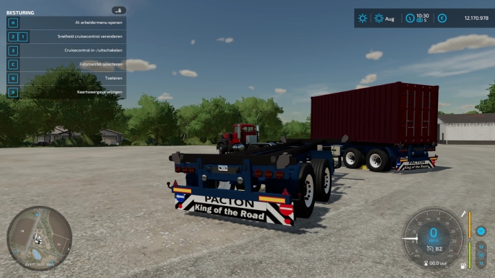 FS22 Volvo F12 En 20Ft En Dtec Chachis V1.0