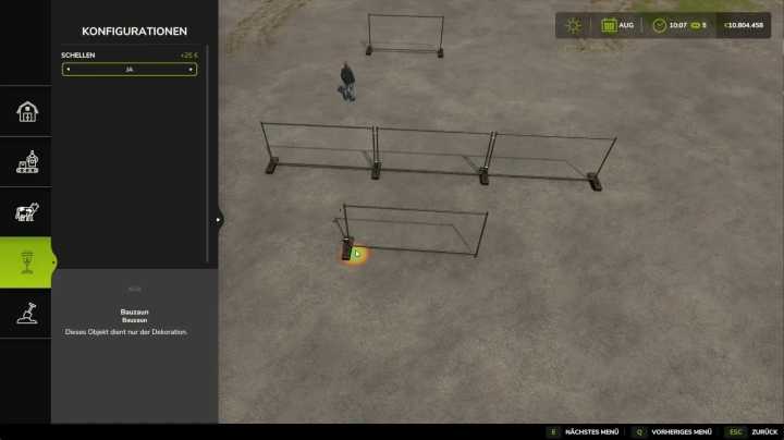 FS25 Construction Fence V1.0