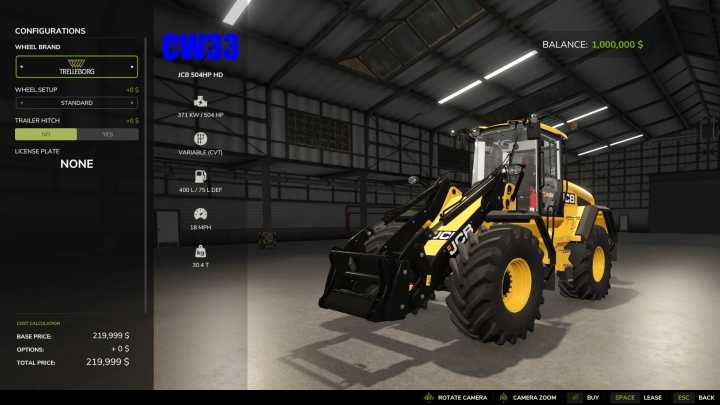 FS25 Jcb Wheelloader Pack Hd V1.0