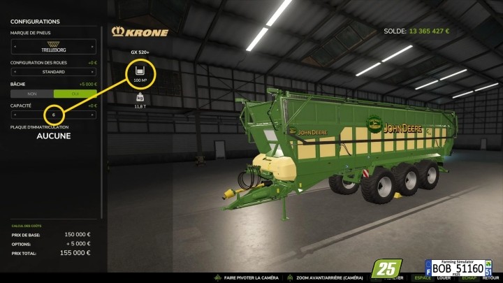 FS25 Krone Gx520+ (John Deere Edition) V1.0