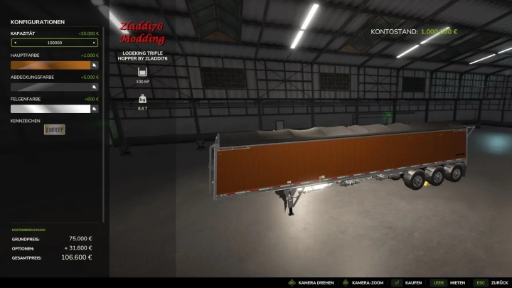 FS25 Lodeking Triple Hopper V1.0