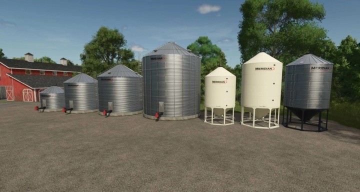 FS25 Meridian Grain Bin Pack V1.0