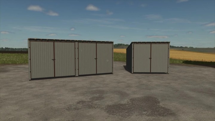 FS25 Metal Garages Pack V1.0