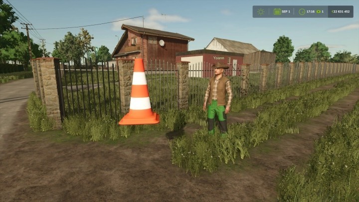 FS25 Movable Traffic Cone V1.0