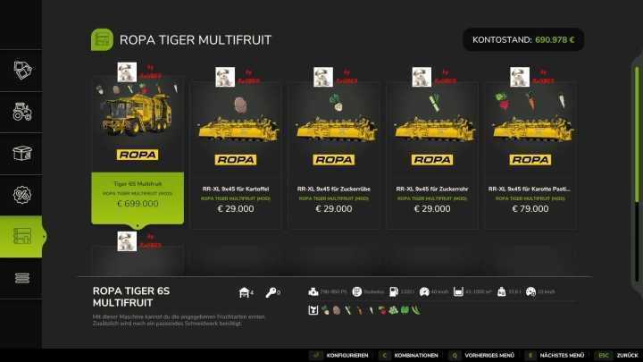 FS25 Multifruit Ropa V1.0.0.1