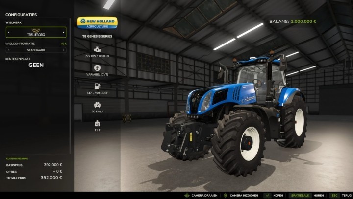 FS25 New Holland T8.1050 Genesis V1.0