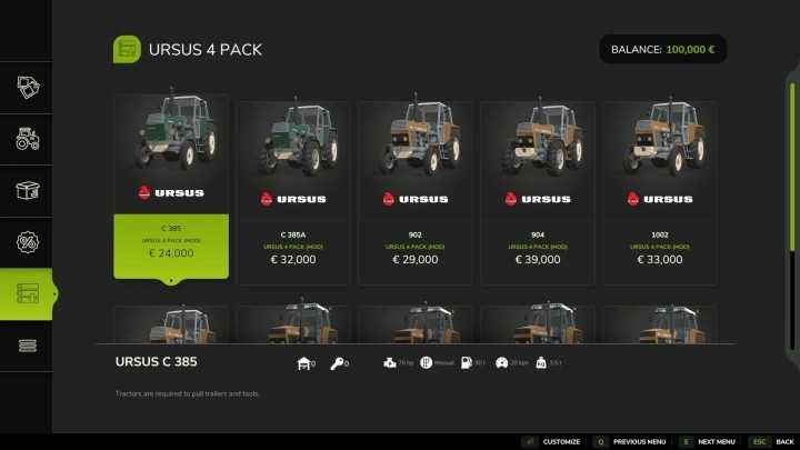 FS25 Ursus 4 Pack V1.0