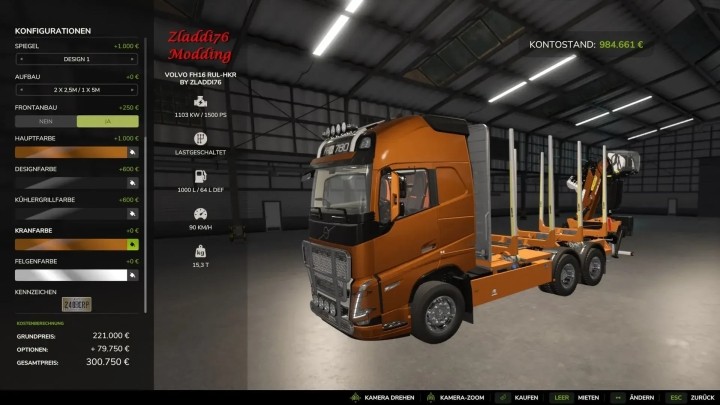 FS25 Volvo Fh16 Holz V1.0