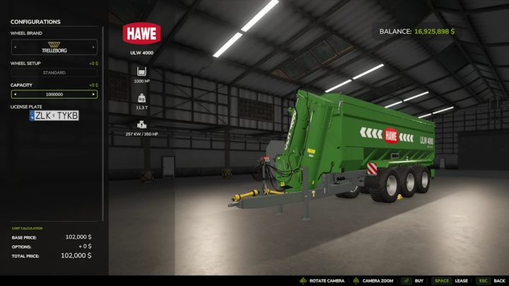 FS25 Hawe Ulw 4000 Bulk V1.0