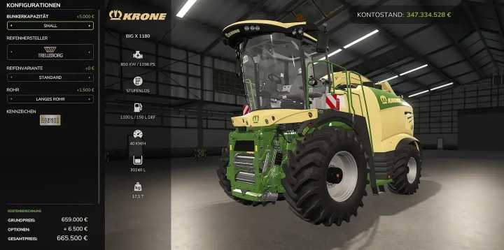 FS25 Krone Big X 1180 With Tank V1.0