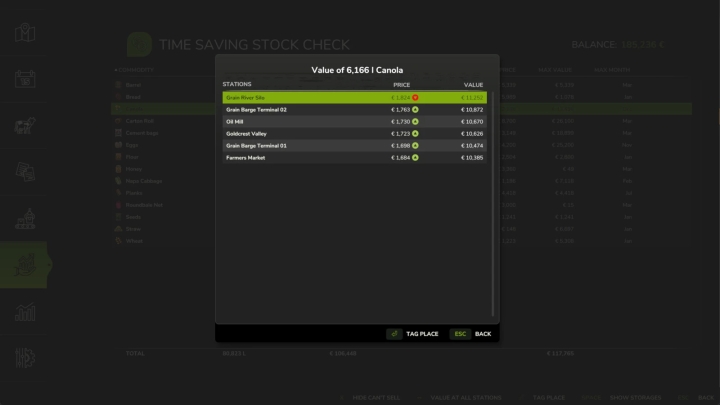 FS25 Time Saving Stock Check V1.0.0.1