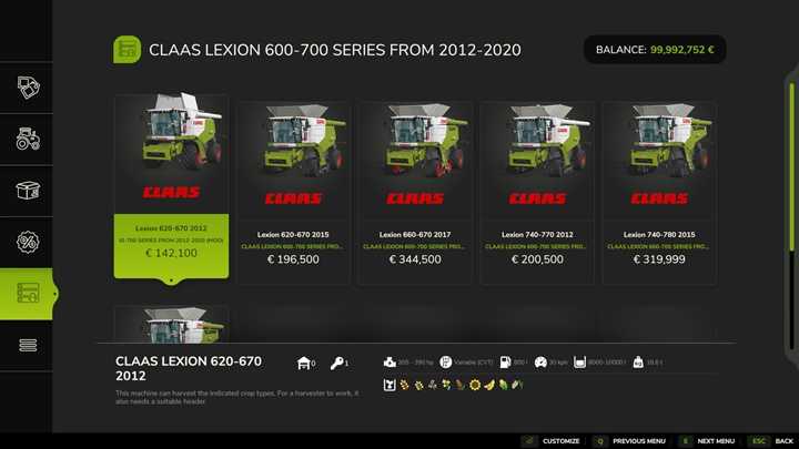 Claas Lexion 600-700 Series V1.0