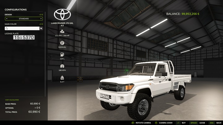 Toyota Landcruiser J70 Gxl V1.0