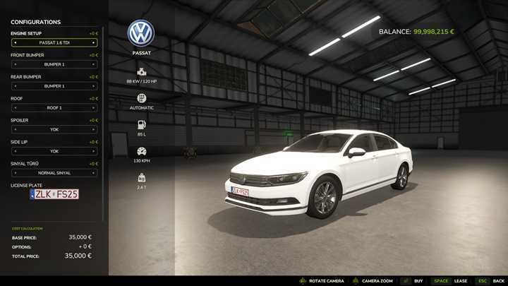 Volkswagen Passat B8 V1.0