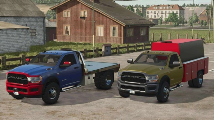 Dodge Ram 5500 Flatbed & Service Trucks V1.0