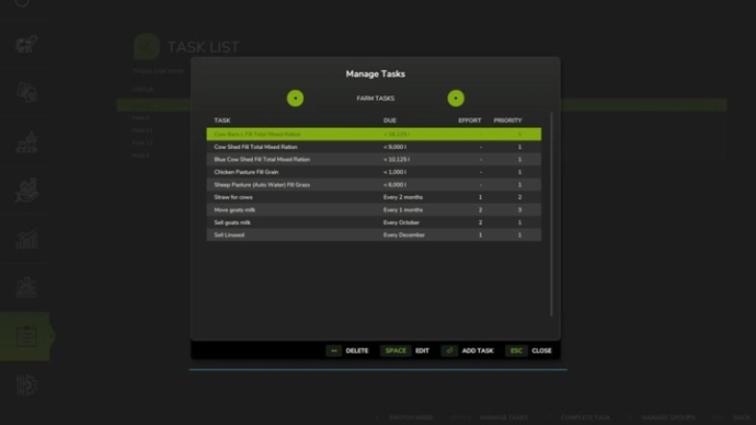Task List V1.0